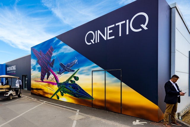 The Qinetiq stall at Farnborough airshow