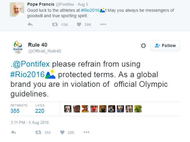 POPE TWITTER RULE 40