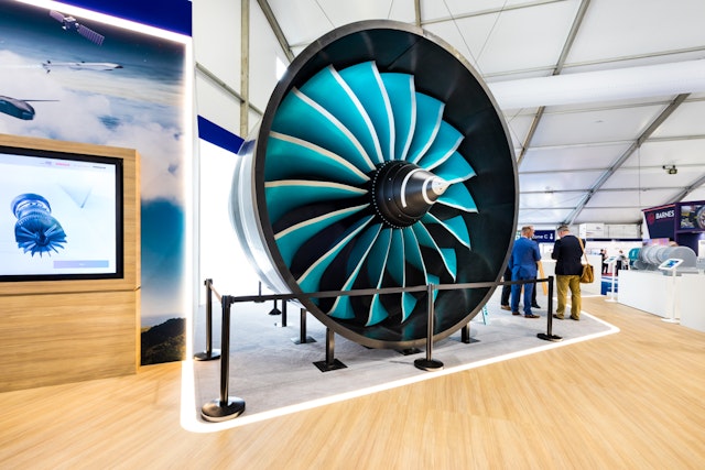 A Rolls-Royce airplane engine