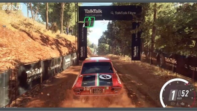a video game of a car (TalkTalk coded into racing games)