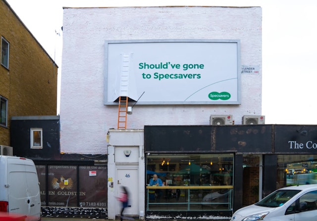 Should've Gone to Specsavers Lost Ladder billboard campaign