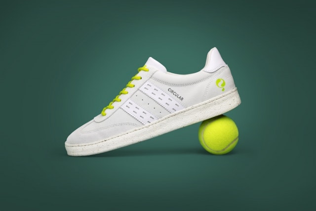 Tennis Shoe and ball.