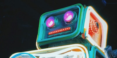 A smiling robot