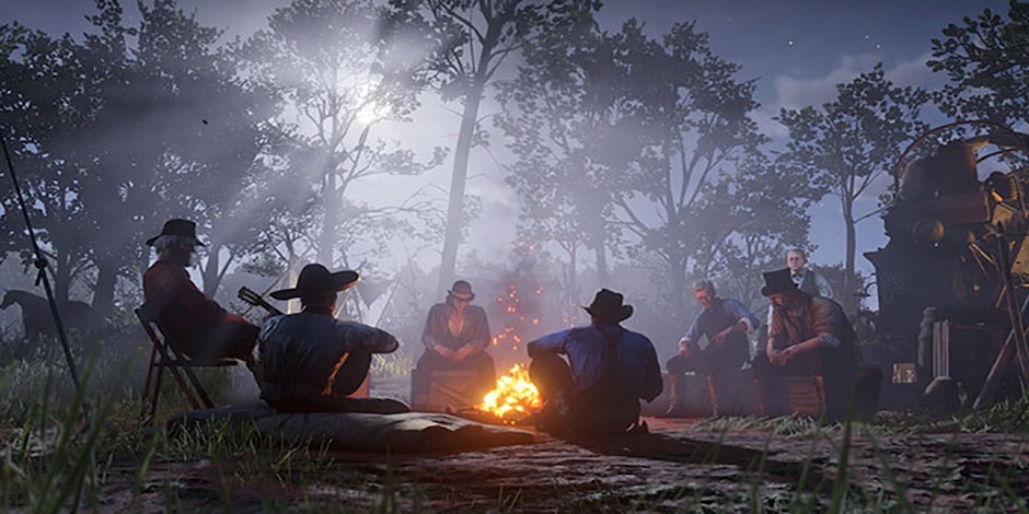 A meeting inside Red Dead Redemption