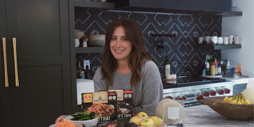 ashley tisdale with Sweet Earth Foods