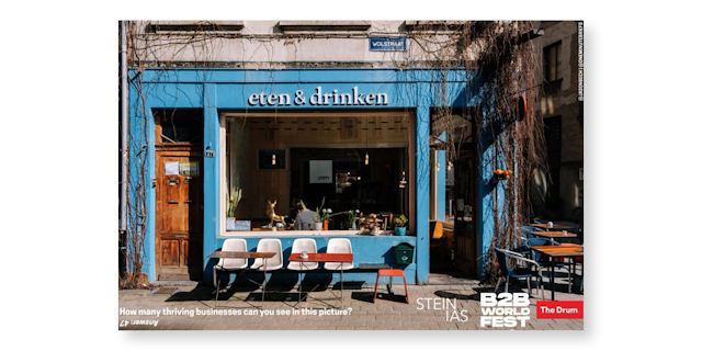 A creative idea that showed an image of an imaginary store “Eten & Drinken”