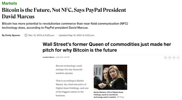 Bitcoin is the future headline