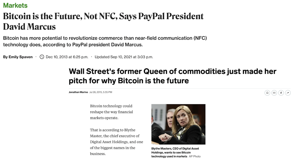 Bitcoin is the future headline