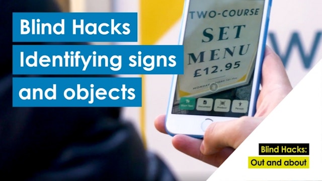 Blind Hack graphic - identifying signs and objects