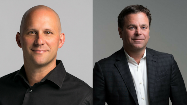 Possible's Jason Burby (left) and Shane Atchison make their move to Domo