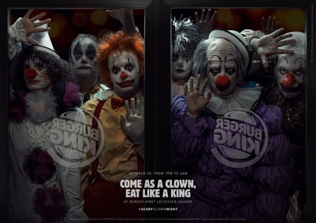 Burger King: Come as a clown