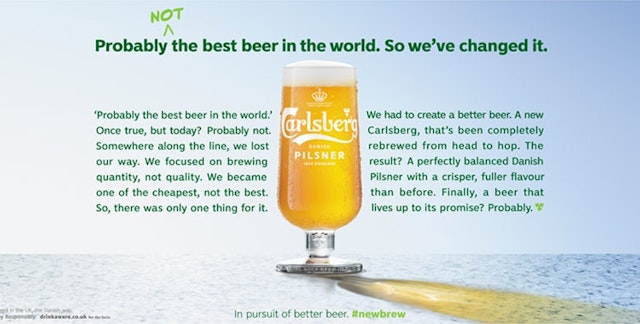 Carlsberg: Probably not the best beer