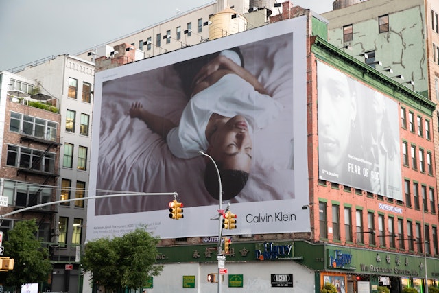 Calvin Klein billboard in New York