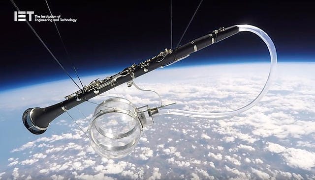 Elin's clarinet, modified for space. Elin's clarinet, modified for space.