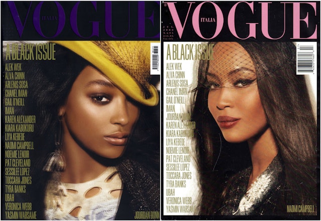 Italian Vogue's July 2008 all-black issue