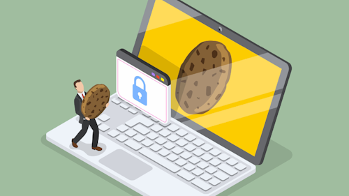 Cookies on a laptop screen