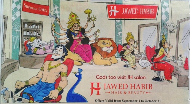 Jawed Habib Salon ad