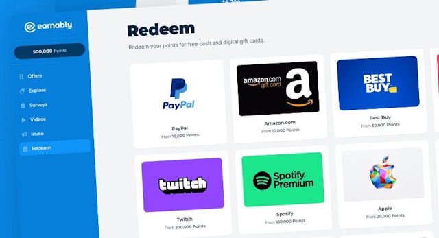 Earnably's selection of partners, as demonstrated by a screenshot on its site
