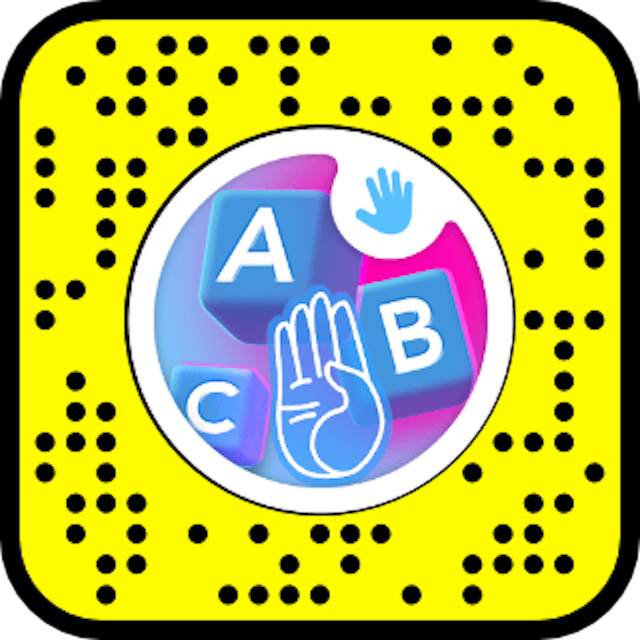 Snapchat fingerspelling lens filter with hand signals