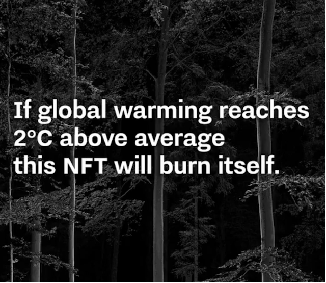 Global warming NFT with text
