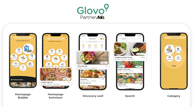Glovo partner ads examples