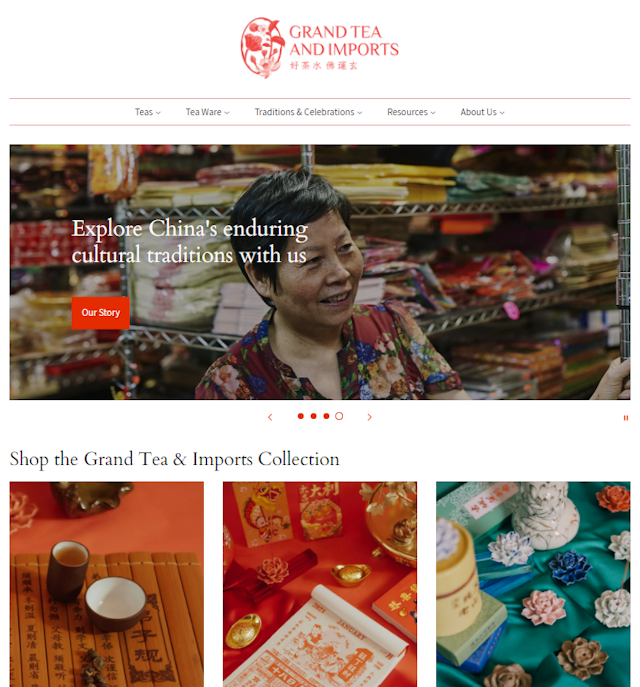 The current Grand Tea & Imports website was built in response to the pandemic