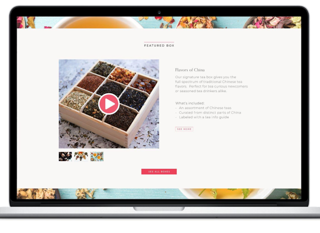 A subscription box offering could unlock new revenue streams (website mockup)