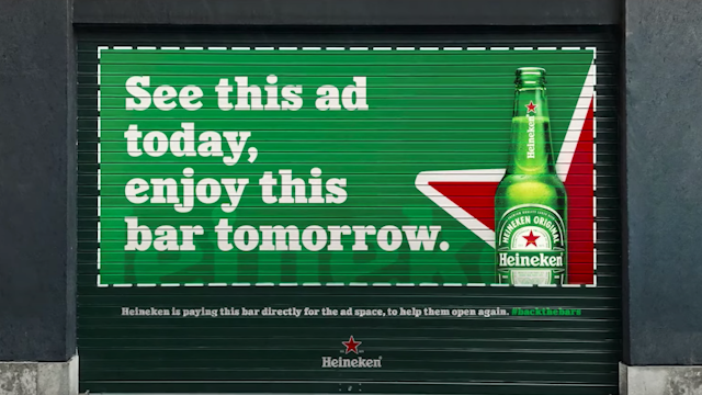Heineken Shutter Ads campaign raises $8.4m for hospitality sector in lockdown 