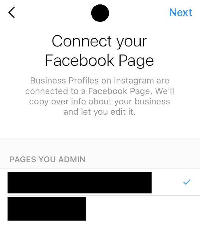 Instagram contact button step 4