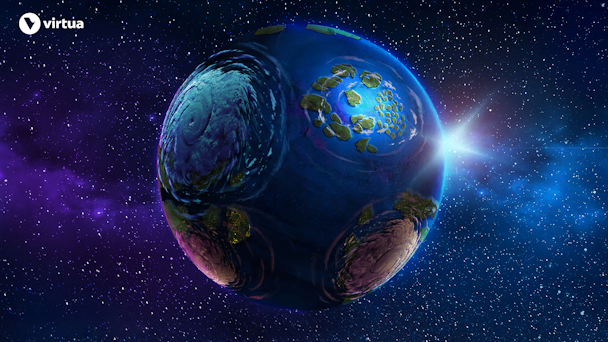 4D render of the earth