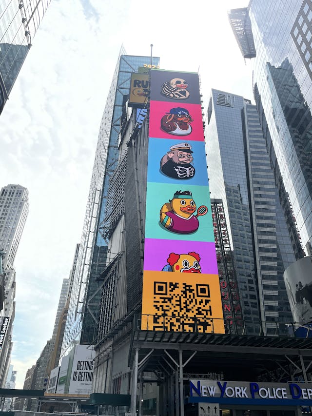Rubber Ducks NFT billboard Rubber Ducks NFT billboard