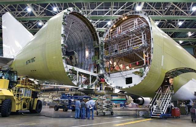 Boeing in factory