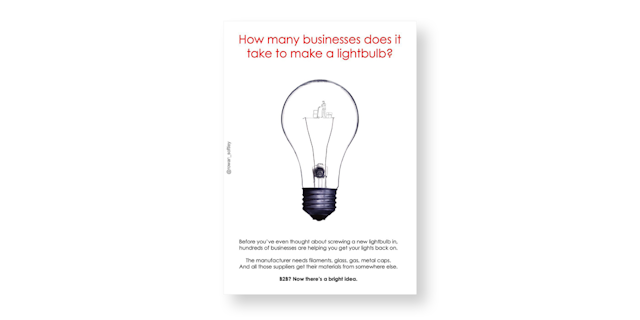 How many businesses does it take to make a light bulb?