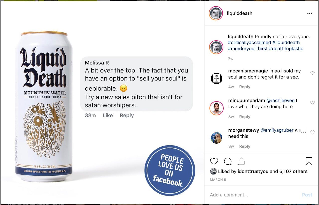 liquid death water ad
