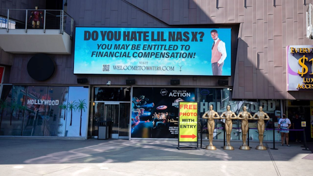 Lil Nas X billboard in Los Angeles