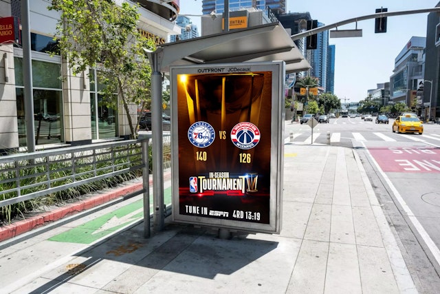 NBA playoffs digital out of home (DOOH) advertisement