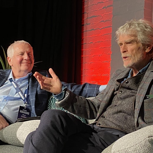 Mark Challinor and Sir John Hegarty in conversation at The Drum Labs