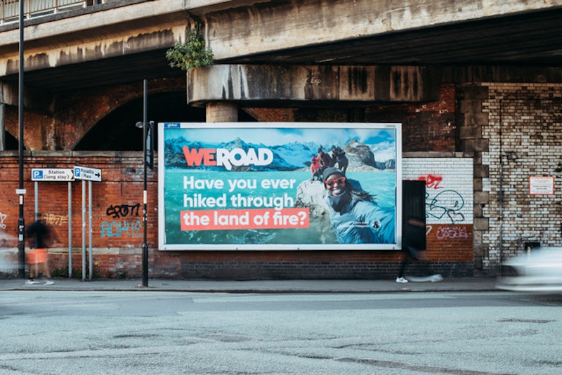 WeRoad billboard