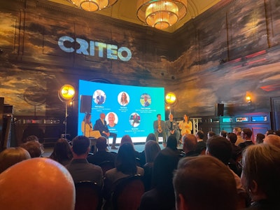 People presenting on a stage at Criteo's Commerce Media Summit