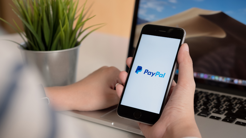 PayPal app on mobile screen