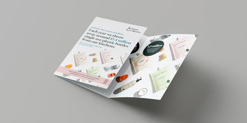 a printed direct mail showing kitchen offers a printed direct mail showing kitchen offers