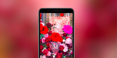 Influence Digital's AR filter bring to life Maddox Gallery's floral display.