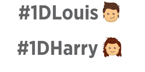 One Direction, emoji, Twitter
