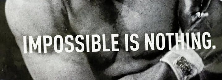 Muhammad ali impossible outlet is nothing adidas poster