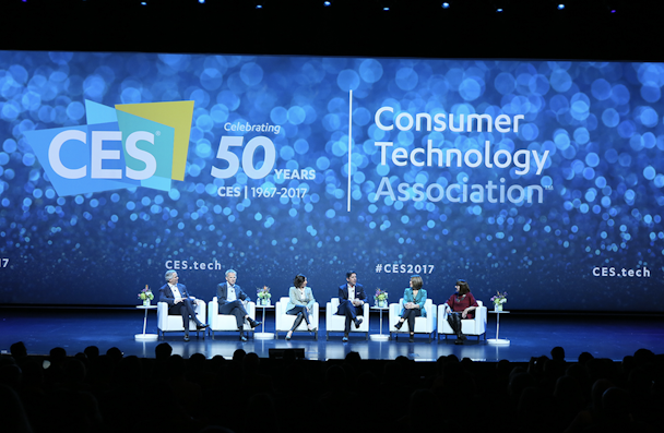 Marketers speaking on a panel at CES 2017