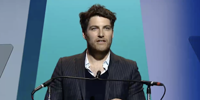 Adam Pally presenting at the Shorty Awards earlier this month