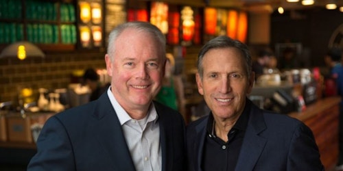 Kevin Johnson and Howard Schultz