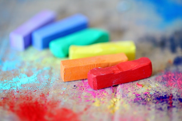 pastels used to represent creativity