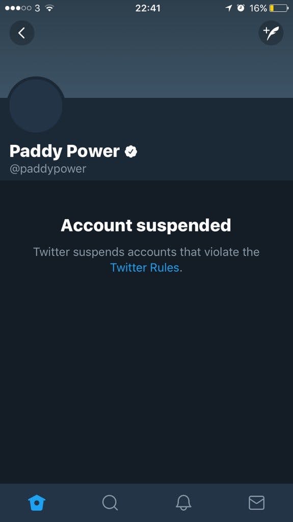 Paddy Power's Twitter account mysteriously suspended The Drum