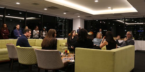 The Drum's Americas editor, Doug Zanger, leads a conversation with nine NY agency leaders at McCann, November 2017 The Drum's Americas editor, Doug Zanger, leads a conversation with nine NY agency leaders at McCann, November 2017
